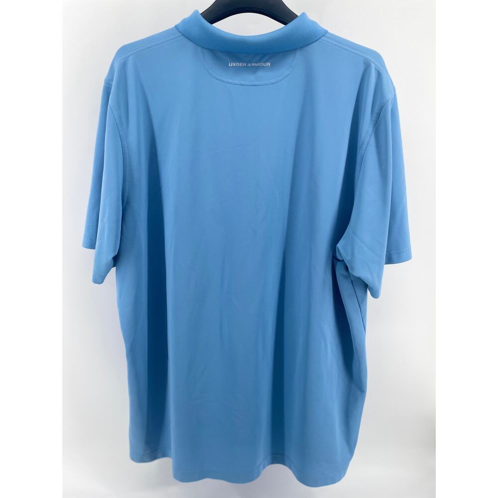 Under Armour Polo Shirt Men’s 3XL Sky Blue HeatGear Loose Fit Preppy Golf - Picture 2 of 8